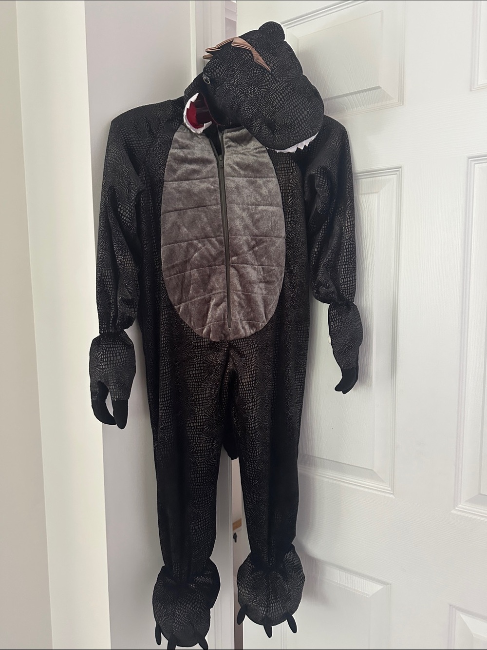Kids Black Dragon Jumpsuit Costume with Hood